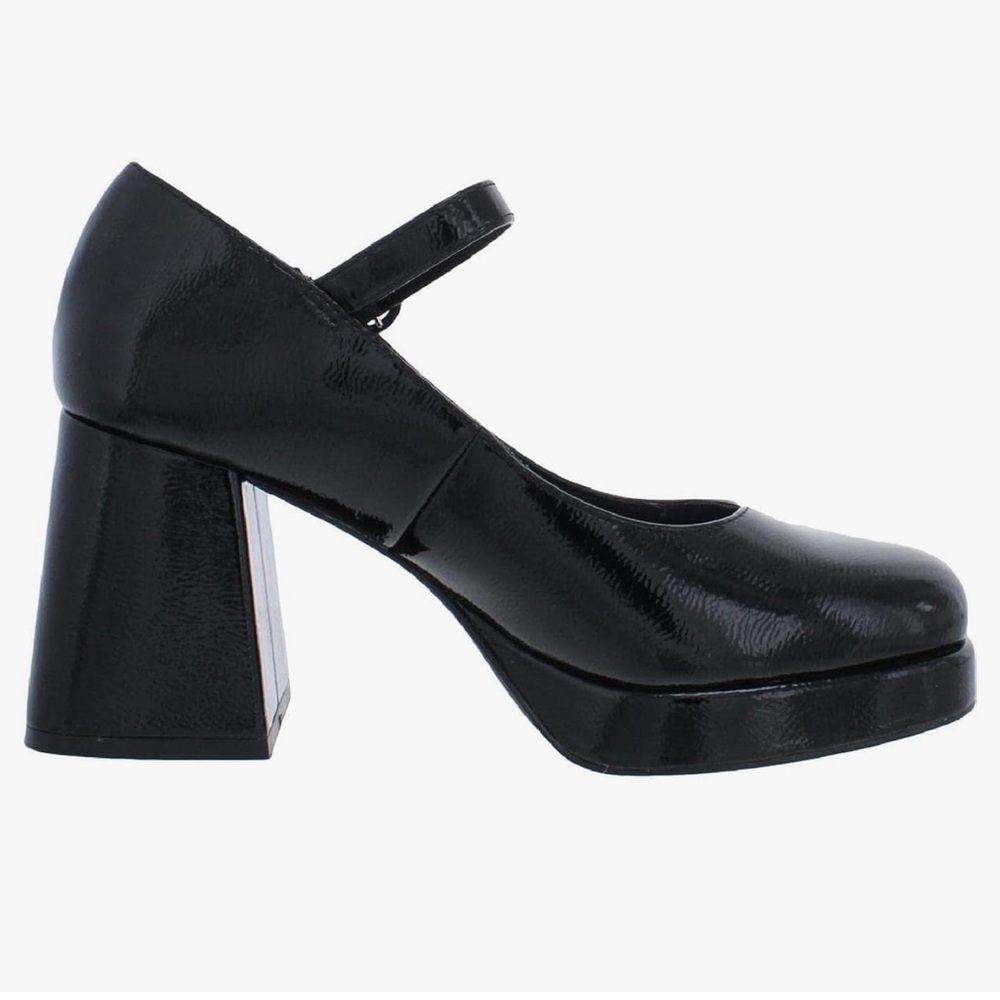 STEVE MADDEN Black Mingle Mary Jane (Black Patent/Glossy)